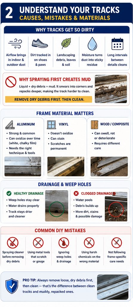 Is window track & sliding door track cleaning right for your home? What's included and when it may not be needed
